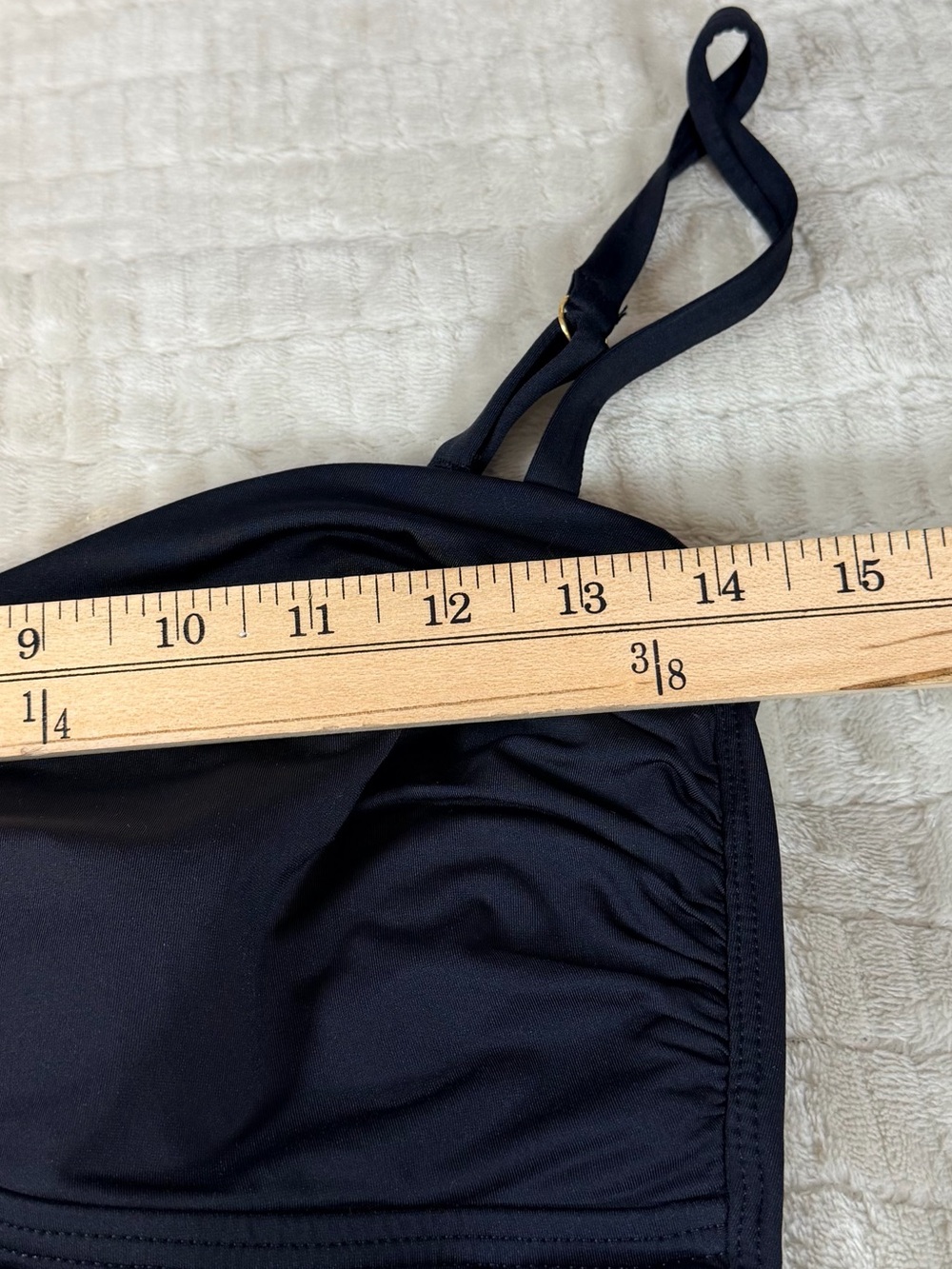 Tommy Bahama Size 12 Black Ruched Skirted One Piece Swimsuit Tummy Control - Picture 5 of 10